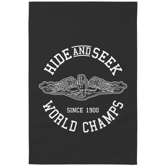Hide and Seek World Champs Garden Flag – Since 1900 | Double-Sided Outdoor Garden Flag - Flag