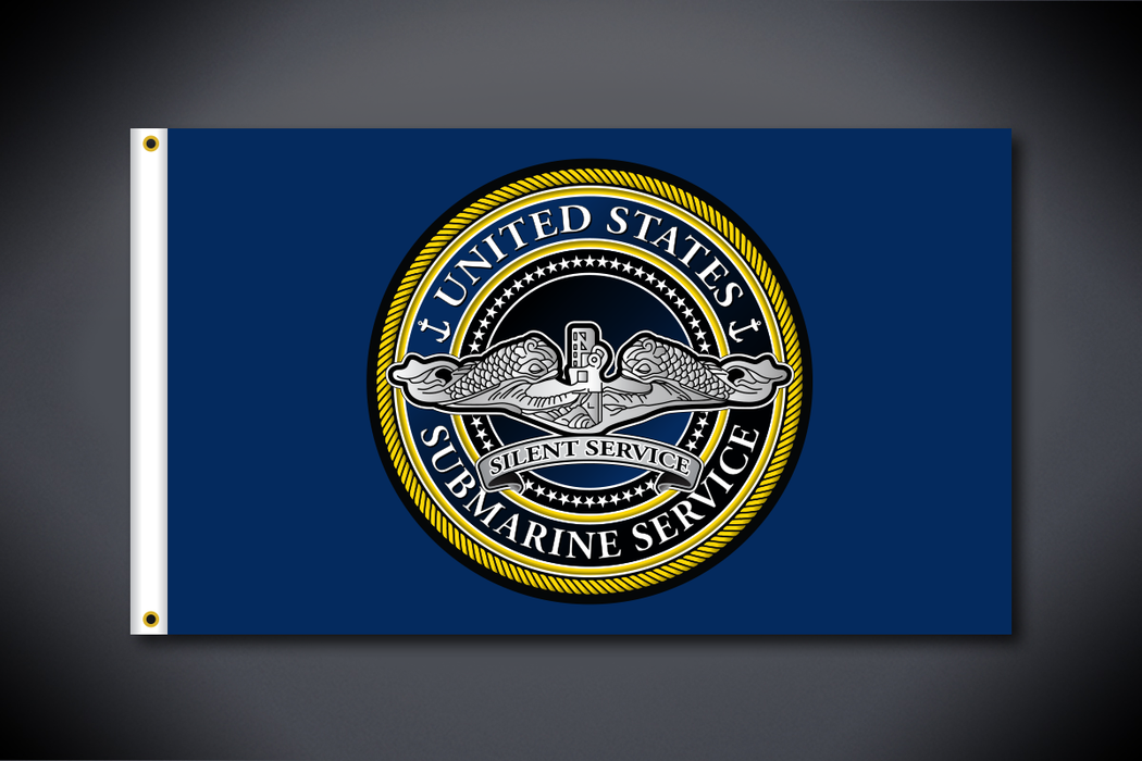 United States Submarine Service Flag - Classic (Side 1 - Double Sided - Outdoor Use)