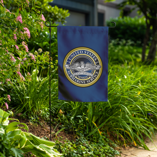 United States Submarine Service Garden Flag – Classic Veteran Edition | Double-Sided Outdoor Garden Flag - Flag and Stand