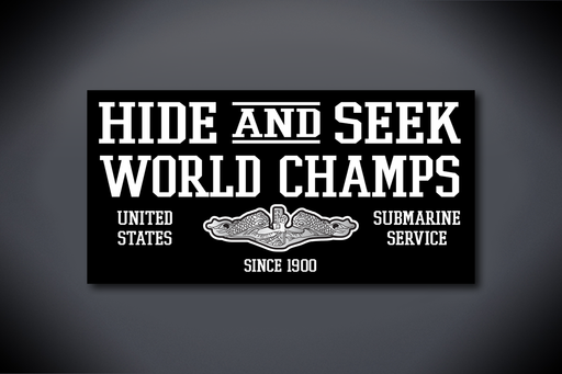 Hide and Seek World Champs United States Submarine Service Decal