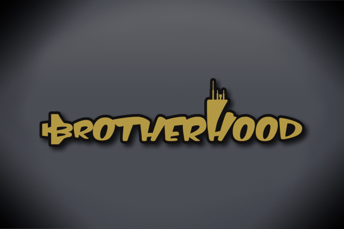 Submarine Brotherhood Vinyl Cut Decal - Glossy Gold Metallic Vinyl with Glossy Black Vinyl