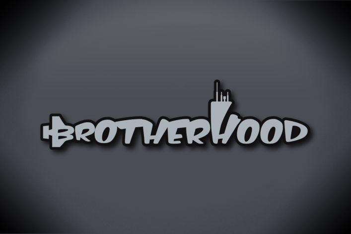Submarine Brotherhood Vinyl Cut Decal - Glossy Silver Metallic Vinyl with Glossy Black Vinyl