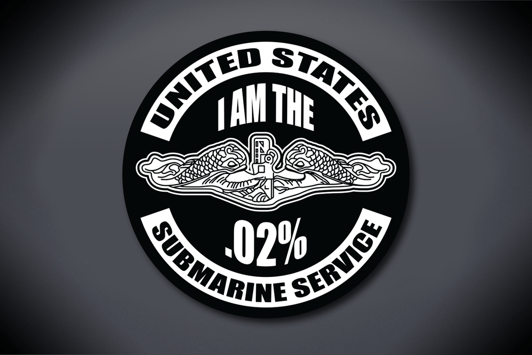 United States Submarine Service Decal - I Am The .02%