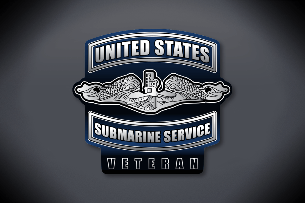 United States Submarine Service Veteran Dolphins Vinyl Decal