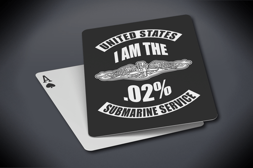 United States Submarine Service I Am The .02% Playing Cards