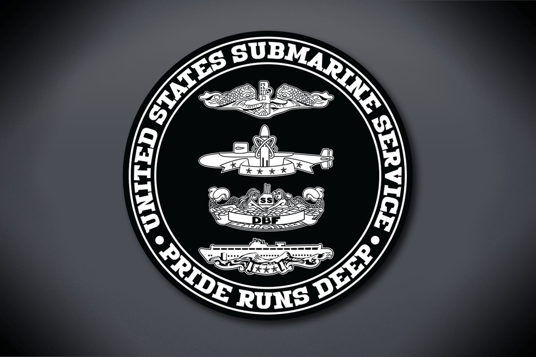 United States Submarine Service Pride Runs Deep Vinyl Decal