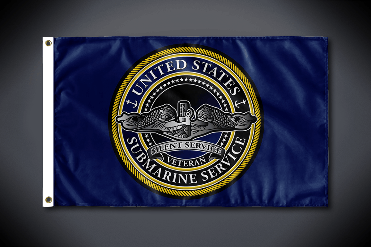 United States Submarine Service Flag - Classic Veteran (Outdoor Use - 5'w x 3'h)