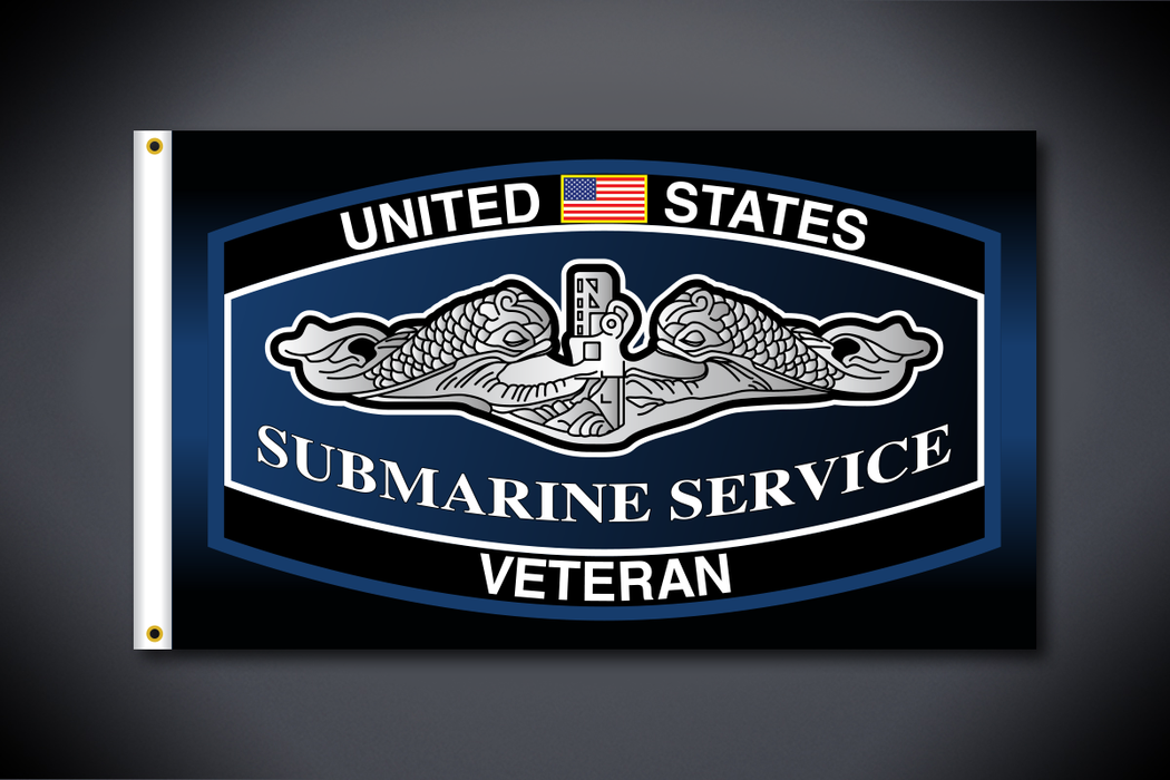 United States Submarine Service Flag - (Side 1 - Single Sided - Outdoor Use)