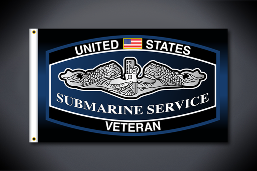 United States Submarine Service Veteran Flag (Side 1 - Single Sided - Outdoor Use)