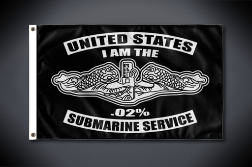 United States Submarine Service Flag - I Am The .02% (Double Sided - Outdoor Use)