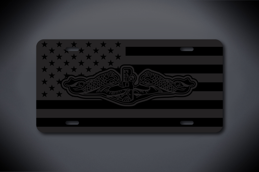 United States Submarine Service Vanity License Plate Collection