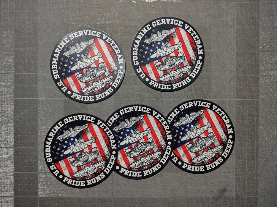U.S Submarine Service Veteran Pride Runs Deep Magnet - Collection