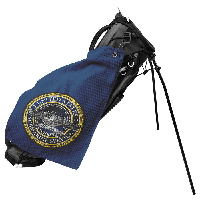 United States Submarine Service Classic Veteran Golf Towel on Bag