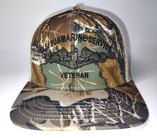 Realtree Advantage Classic Embroidered United States Submarine Service Veteran Embroidered Hat - Front Crown