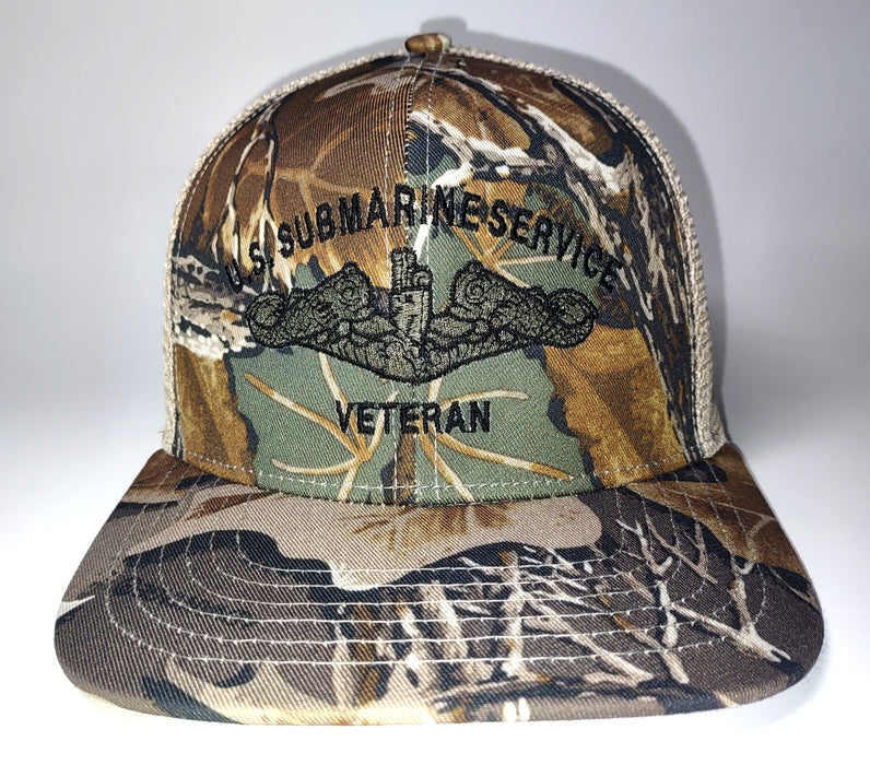Realtree Advantage Classic Embroidered United States Submarine Service Veteran Embroidered Hat - Front Crown