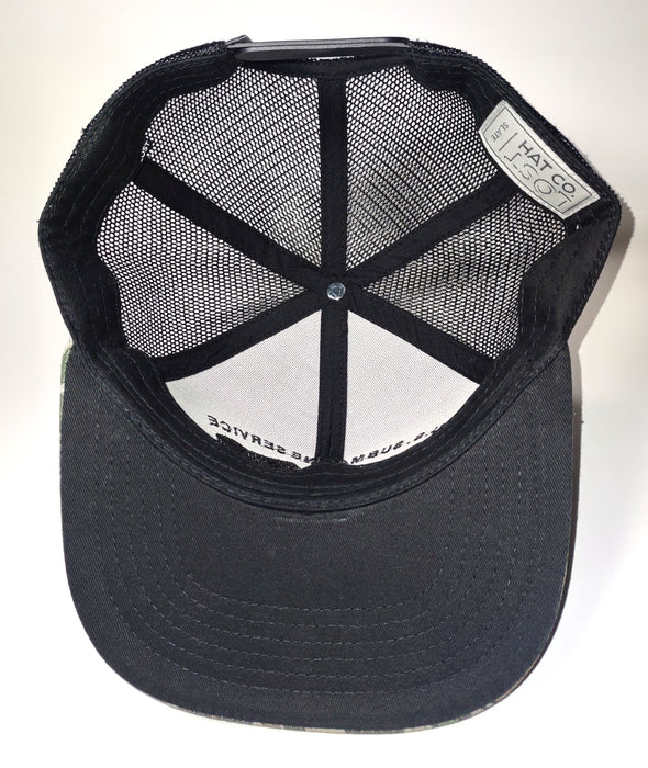 Realtree Original & Black Slate Hat - United States Submarine Service Veteran Embroidered Hat - Bottom