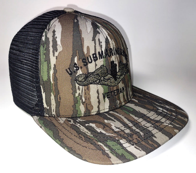 Realtree Original & Black Slate Hat - United States Submarine Service Veteran Embroidered Hat - Front Right Side