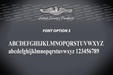 United States Submarine Service Flask - Custom Engraved Message Font Option 3