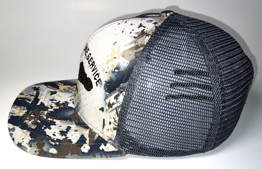 SKRE Gear Solace & Charcoal Slate U.S. Submarine Service Veteran Embroidered Hat- Left Side