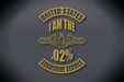 I Am The .02% Vinyl Cut Decal - United States Submarine Service - Gold Metallic Vinyl