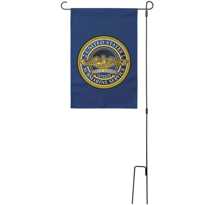 United States Submarine Service Garden Flag – Classic Officer Veteran Edition | Double-Sided Outdoor Garden Flag - Flag with Stand