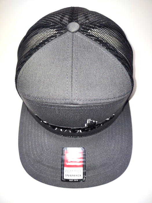 Veteran Submarine Shape Embroidered Hat- Snap Back Richardson 168- Top