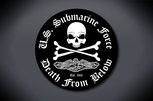 U.S. Submarine Force Death From Below Vinyl Decal