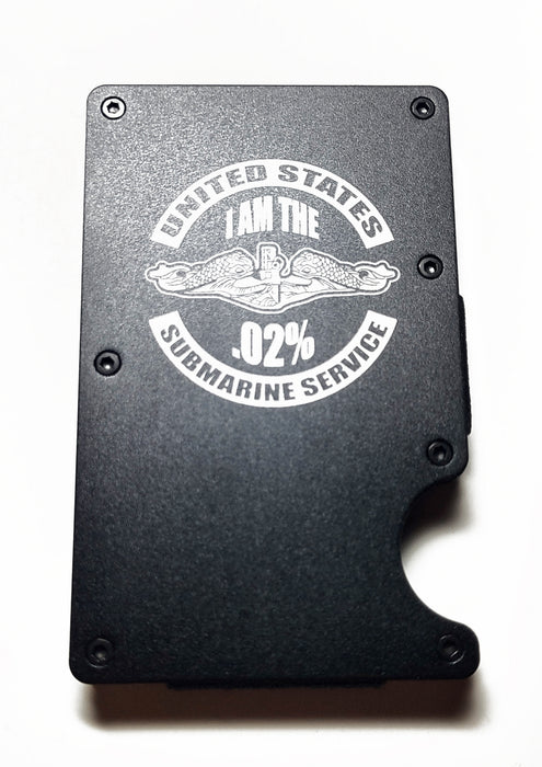 United States Submarine Service - I Am The .02% Engraved Card Holder - Front