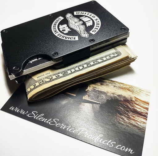 United States Submarine Service - I Am The .02% Engraved Card Holder - With Cash & Cards