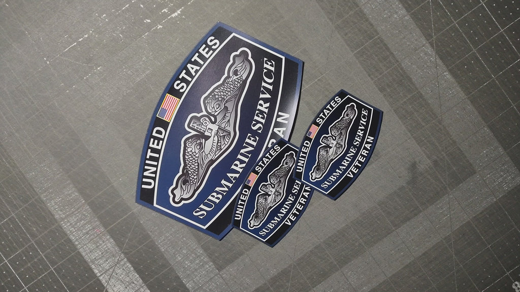 United States Submarine Service Veteran Magnet - Video of different magnet sizes