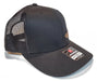 Richardson 112 Black with Black Trucker Mesh Submarine Service Dolphins Engraved Patch - Right Front Crown View
