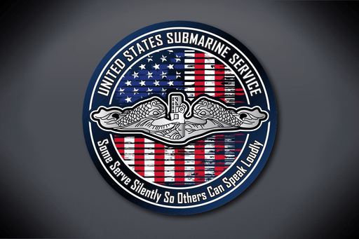 United States Submarine Service Some Service Silently So Others Can Speak Loudly Vinyl Decal