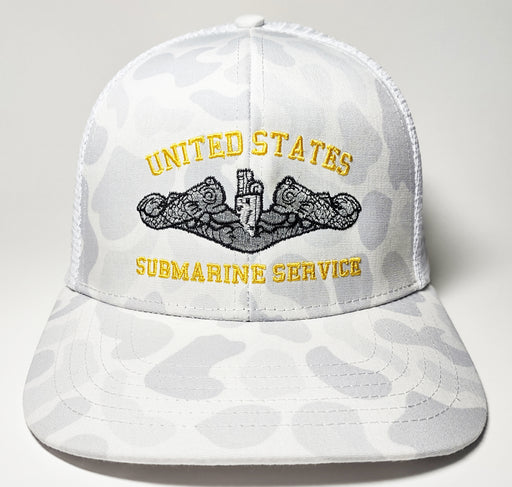 United States Submarine Service Embroidered Camo Cap - Front Crown