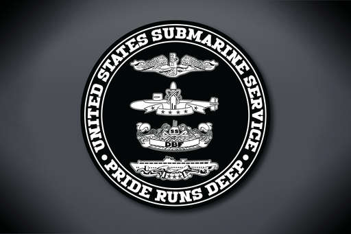 United States Submarine Service Pride Runs Deep Vinyl Decal