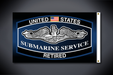 United States Submarine Service Retired Flag - (Side 2 - Single Sided - Outdoor Use)