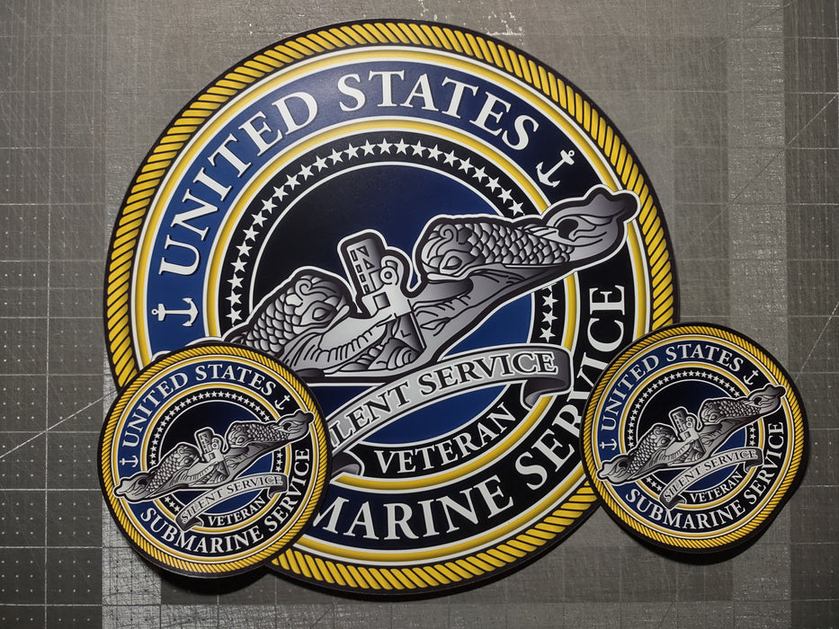 United States Submarine Service Magnet - Classic Veteran - Different magnet sizes.