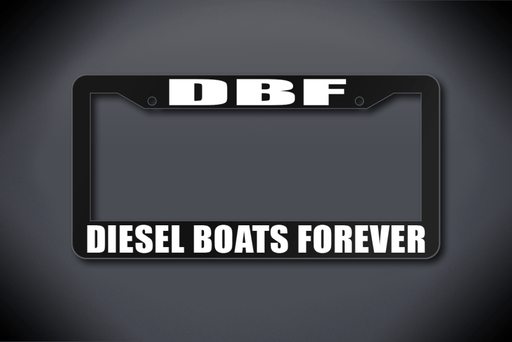 United States Submarine Service License Plate Frame - DBF (Diesel Boats Forever) (Thick / Thick Black Frame)