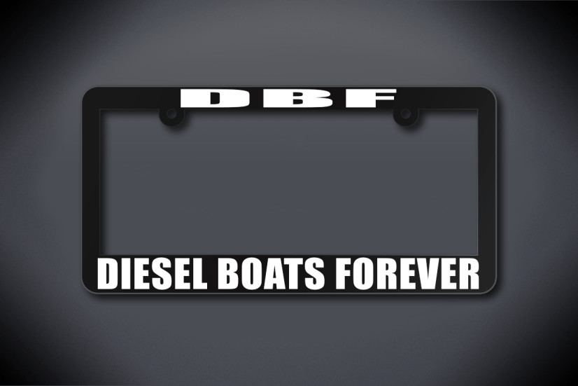 United States Submarine Service License Plate Frame - DBF (Diesel Boats Forever) (Thin / Thick Black Frame)