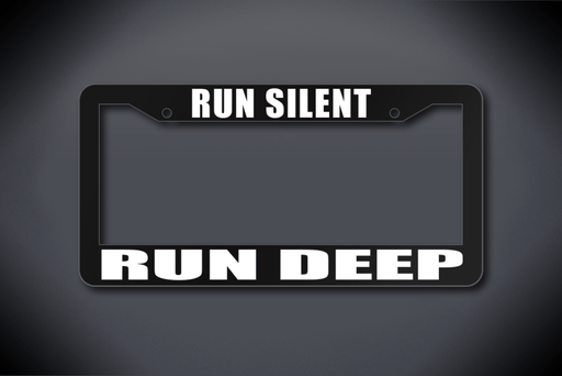 United States Submarine Service Run Silent Run Deep License Plate Frame (Thick / Thick Black Frame)