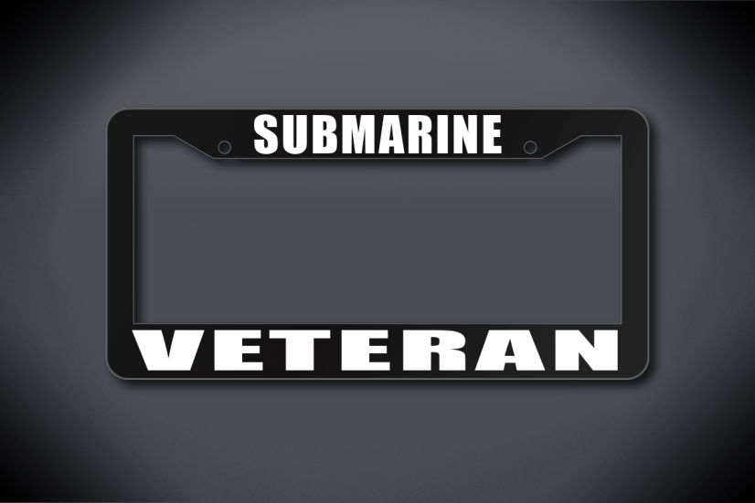 United States Submarine Service Submarine Veteran License Plate Frame