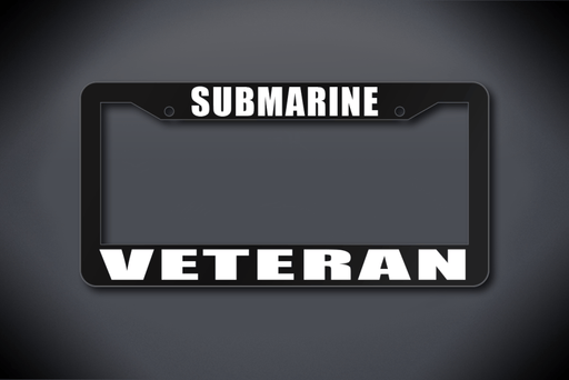 United States Submarine Service Submarine Veteran License Plate Frame (Thick / Thick Black Frame)