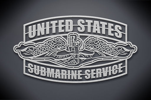 United States Submarine Service Steel Dolphins - Silver