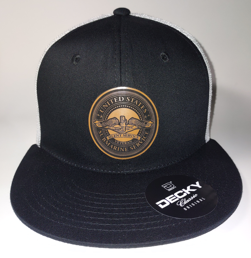 US Submarine Service Classic Veteran Engraved Patch Hat - Front Crown