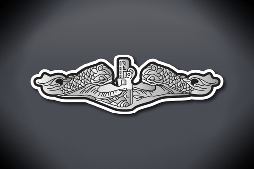 United States Submarine Service Silver Dolphins Vinyl Decal