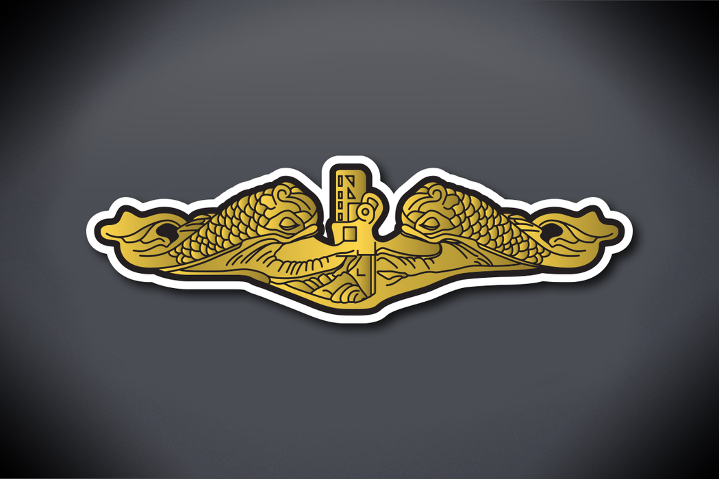 United States Submarine Service Gold Dolphins Vinyl Decal