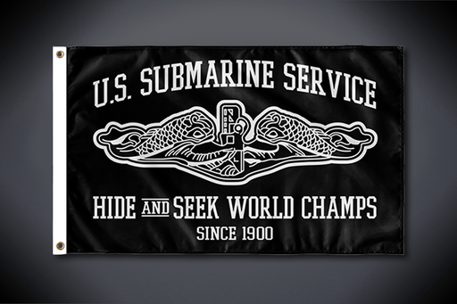 U.S. Submarine Service Hide and Seek World Champs Flag (Double Sided - Outdoor Use)
